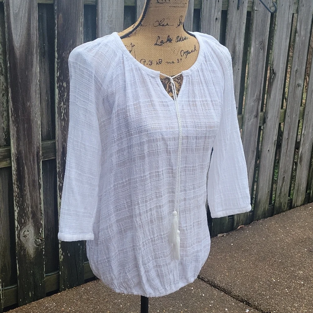 Liz Lange 100% Cotton Gauze Maternity Top